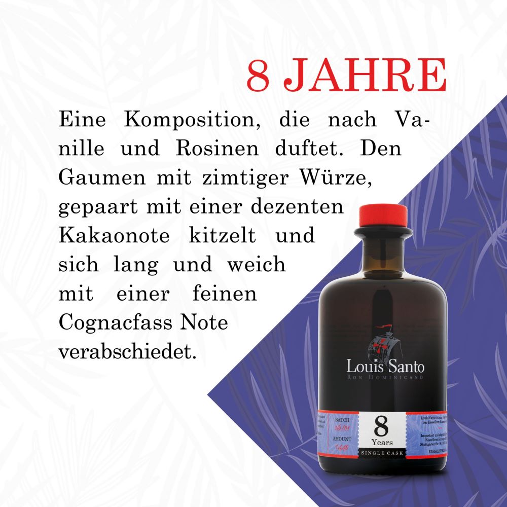 Louis Santo – Premium Single Cask Rum 8 Jahre